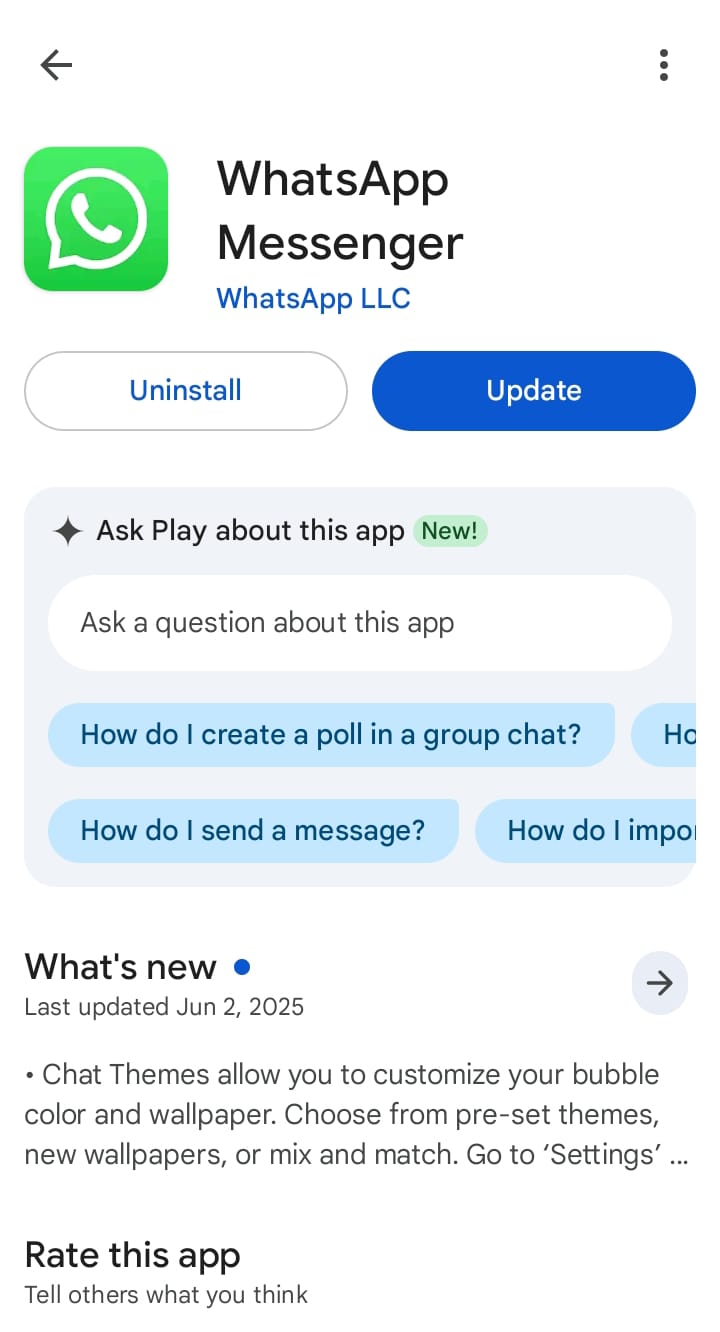 Instal WhatApp di Android