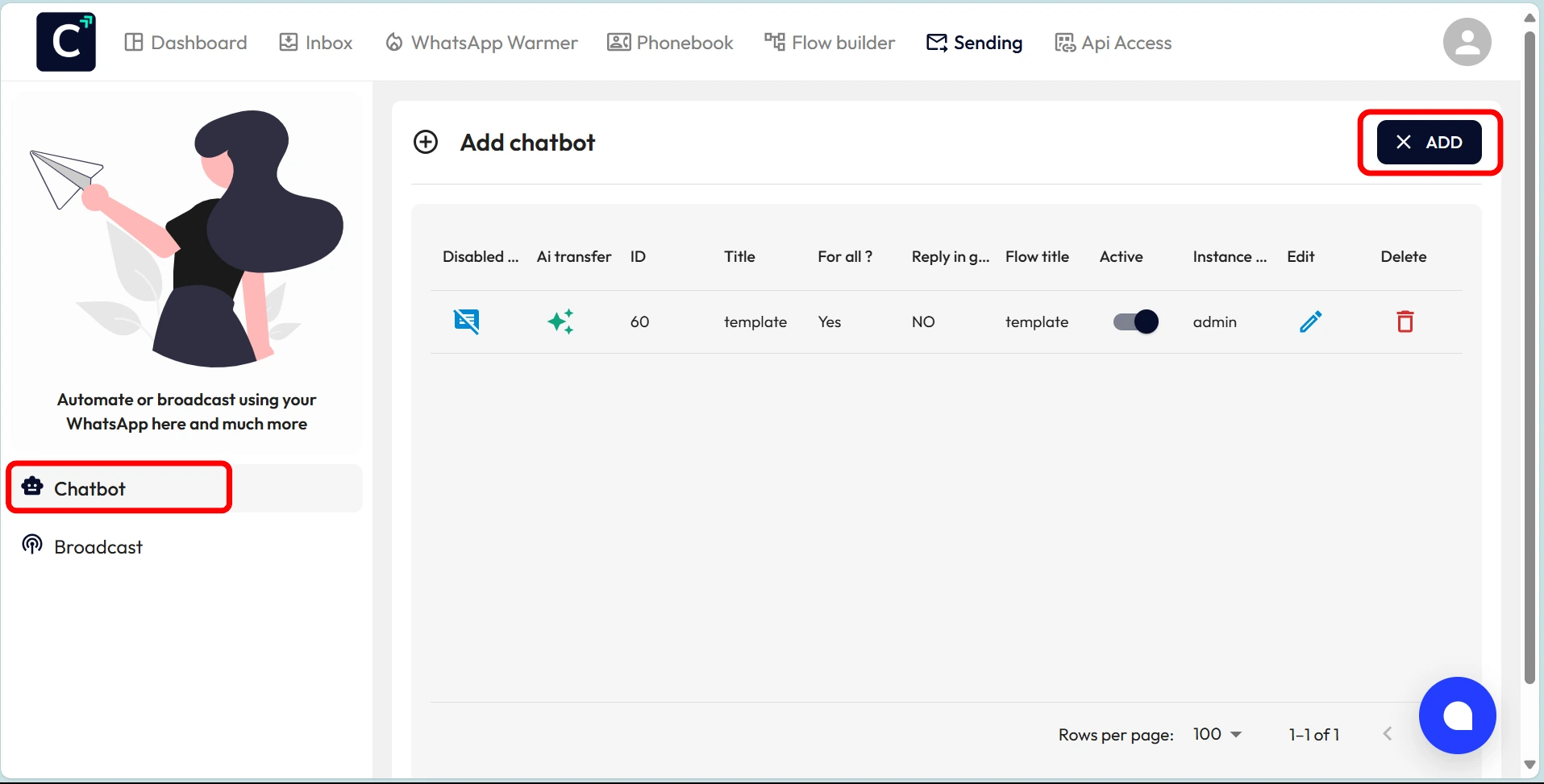 Chatera-add chatbot