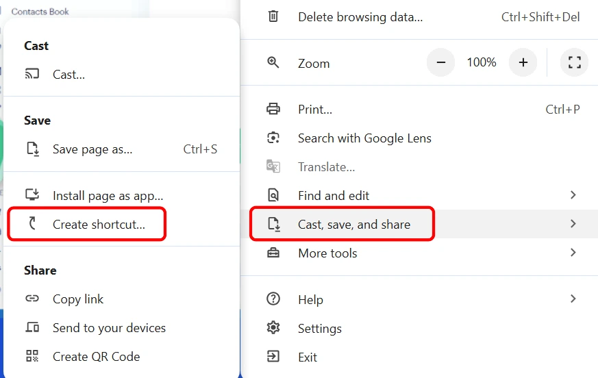 Chroome Shortcut