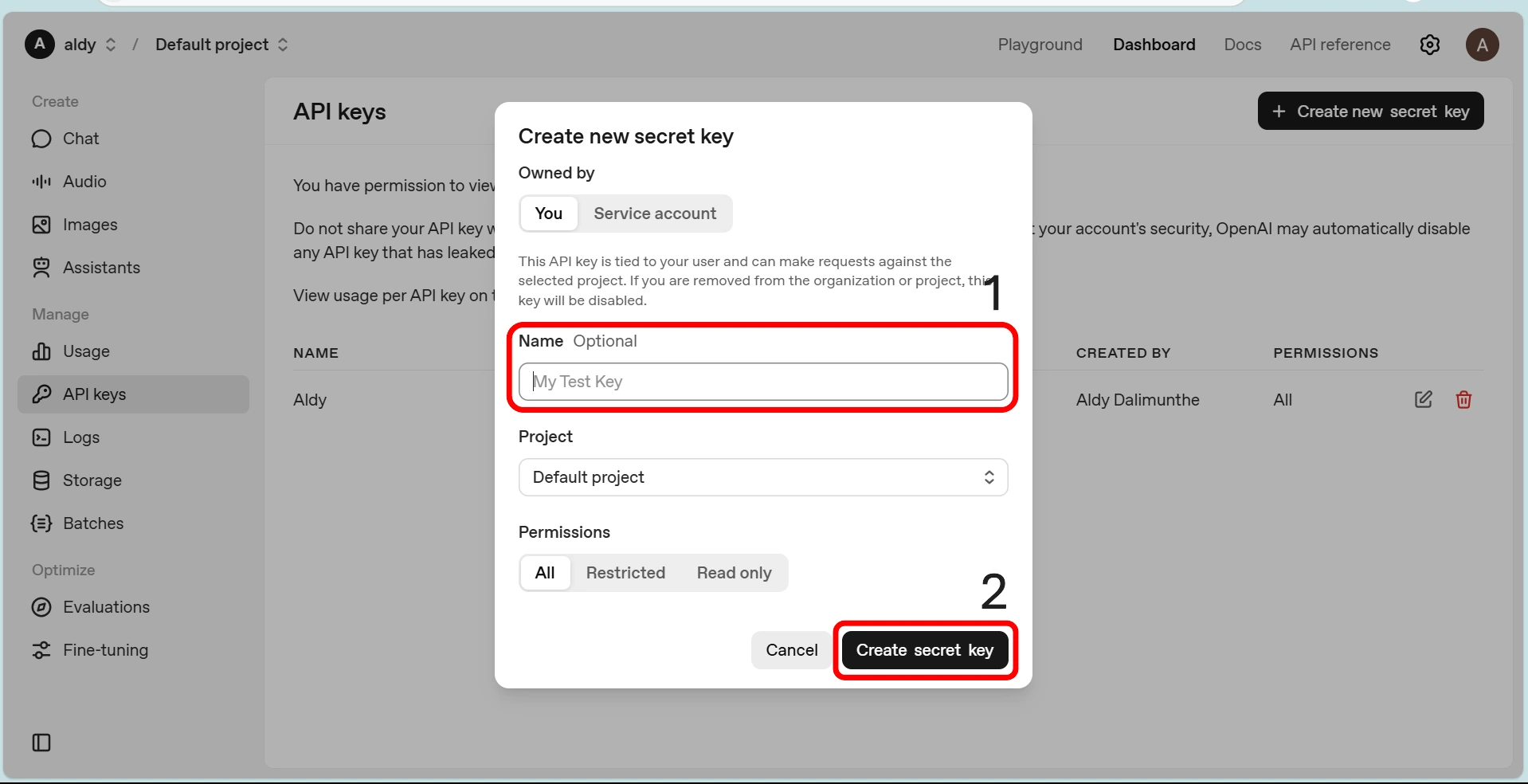 creat secret key